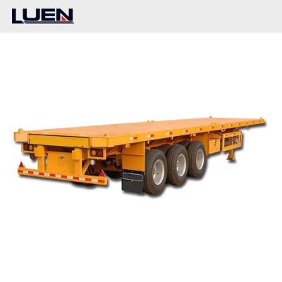 China Truck Trailer Truck Trailer 40 Ft Semi Trailer Second Hand Flatbed Flatbed Trailer for sale