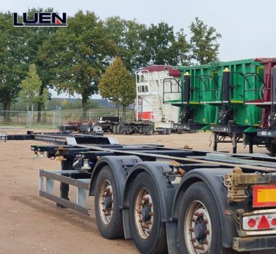 China Truck Trailer Used Container Transport Truck Skeleton Semi Trailer Used Trailer For Sale for sale