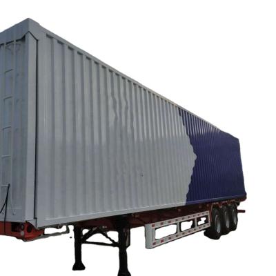 China Cheap Price Used Semi Truck Trailer LUEN Box Trailer Cargo Trailer With Air Conditioning for sale