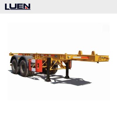 China Skeleton Expandable Cargo 2 Axles 20ft Selfloading Box Truck Trailer 45ft Used Container Trailer For Sale In Indonesia for sale