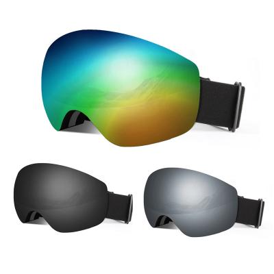 China Custom Made High Quality Men's Removable Dual Lens Fog Goggle Snow Ski Goggle Straps for sale