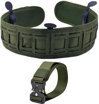 China Tactical 1000 Set D Quick Release Belt Battle Duty Belt Airsoft Molle Set Nylon Adjustable Heavy Duty Military Tactical Thin Belt War for sale