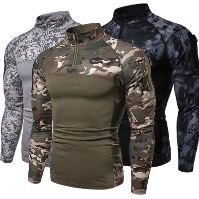 China Long Style Military Tactical Military Dress Shirt Anti-wrinkle Camouflage Combat Shirts Type for sale