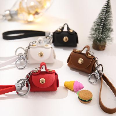 China High Quality Custom Made Leather Main Chain PU Strap Main Holder Strap with Mini Coin Bag for sale