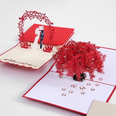 China Gorgeous 3d Europe Style European Invitations Hollow Out Wedding Stereo Custom Invitations Greeting Cards Holiday Greeting Card for sale