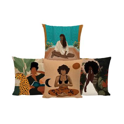 China Wholesale Anti-static Velvet Cushion Polyester Pillowcase African Print Pillow Covers Factory for sale