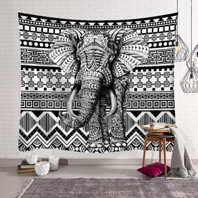 China Mandala Tapestry Indian Elephant Wall colorful light hanging for decorative for sale