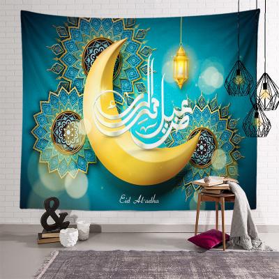 China Muslim Wall Painting Wall Print Home Ramadan Middle East Festival Decoration Light Tapestry for sale