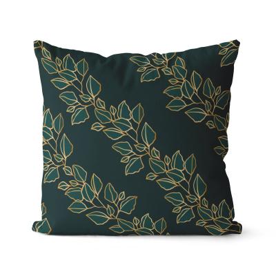 China Anti-static Green Geometric Pillow Cover Manufacturer Direct Selling Pattern Pillow Case Sofa Cushion for sale