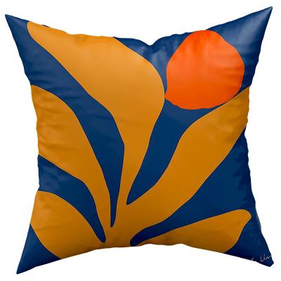 China Picture Printing Office Chair Pillow Home Textile Cushion Case Anti-static Abstract Painting Cover for sale