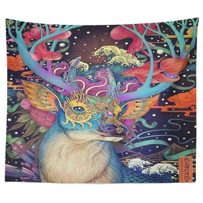 China Light Weight Anime Tapestry Wall Hanging 100*75cm 100*130cm 130*150cm Background Cloth Comics Style Tapestry for sale