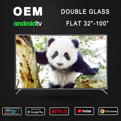 China Factory Direct OEM 32 Inch Glass Dual 43 50 55 65 75 85 100 Custom Grade A Digital > LED Android SMART TV T2S2; 55