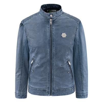 China High Quality Breathable Hot Selling Washable Jacket Polyester Fiber Leather Jacket For Men for sale