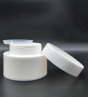 China Hot Selling Cosmetic Cream Packaging Bottle Cosmetic Ointment Free Resistant White Plastic Jar for sale