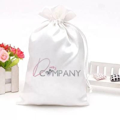 China Hair Fashion Logo Hair Silk Satin Bag Custom Made For Wigs Hair for sale