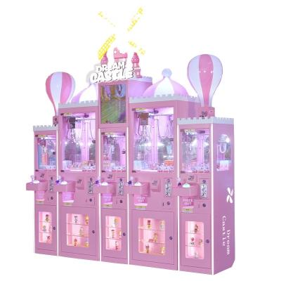 China Cost-effective Dream Castle Kids Like Mall Entertainment Center Coin Operated Games Toy Doll Club Candy Pink Vending Claw Machine for sale