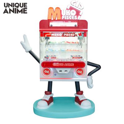 China Metal Anime 2 Single Players Mini Claw Machine Plush Toy Gift Crane Game Coin Operator Ticket Acceptor For Arcade Amusement for sale