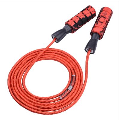 China Double Bearing Graffiti Sponge Grip Jump Rope Plastic Weight Loss Fat Hot Selling Fitness Load Rope Skipping Rope for sale