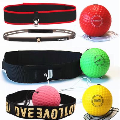 China Outdoor Sport Travel Increasing Fitness Indoor Elastic Gear Gymnastics Headband Boxing Reflex Punch Training Ball for sale