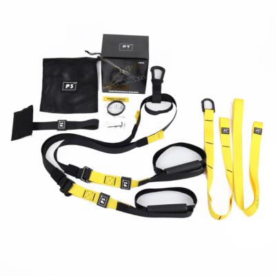 China Universal Gym Equipment Home Workout Exercise Suspension Trainer System Design Fitness Belt p3 Training Suspension Trainer Strap Belt for sale