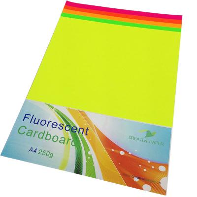 China 10pcs 250g A4 rustproof fluorescent card for office printing and craft making for sale