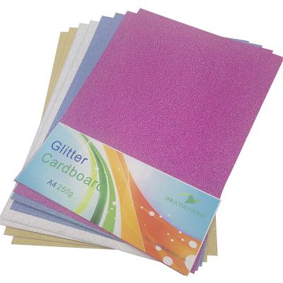 China 8pcs 250g A4 Glitter Rustproof Card for Scrapbooking and Handcraft for sale