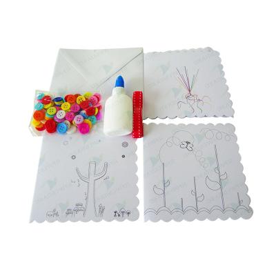 China Gift Envelope Fancy Button Card and Envelope Kit for sale