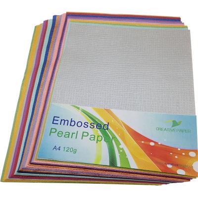 China Rustproof Pearl Embossed Paper Metallic Color Embossed Paper for sale