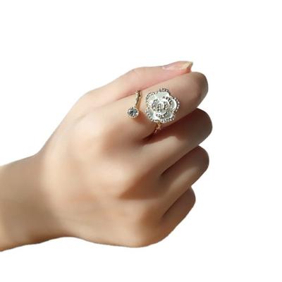 China Office / Career Flower Shape Design Fashion Copper Latest Event Ring for sale