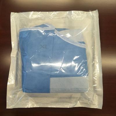 China Reinforced Disposable Nonwoven Doctor Gown Doctor Gown Good Quality for sale