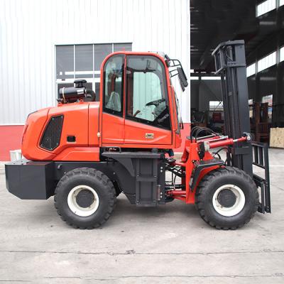 China China 4WDDiesel Multifunctional Rough Terrain 4x4 4WDForklift Trucks 3ton From Building Material Stores for sale