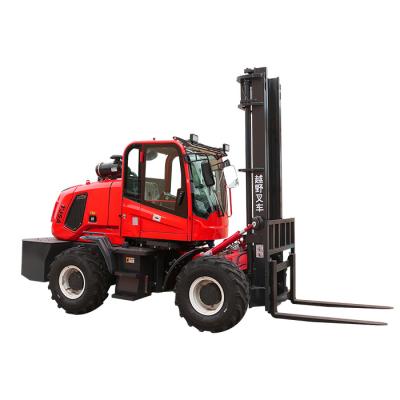 China China Stores 4x4 Telehandler Articulated Four Wheel Off Road Construction Material All Terrain Rough Terrain Forklift 3.5 Ton for sale