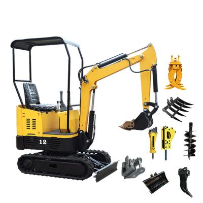 China Mini Excavator 1.2 Ton Earth Moving Crawler With Swing Boom from Mini Excavator Compact Hydraulic Rubber Machinery for sale