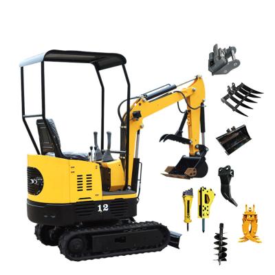 China Earth Moving Machinery 1.2 Ton Mini Excavator Small Digger Mini Excavator Compact Earth Moving Machinery for sale