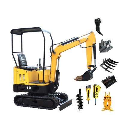 China Mini Excavator Hydraulic Earth Moving Machinery 1200 Kg Mini Digger Excavator Earth Moving Machinery for sale