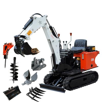 China Rubber Crawler 800 Kg Mini Excavator China Wholesale Garden Earth Moving Farm Machinery Shandong Mini Excavator for sale