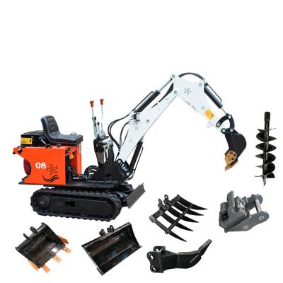 China Mini Excavator Factory Hot Sale Earthmoving Machinery 0.8 Ton Compact Bagger Mini Earthmoving Construction Machinery for sale