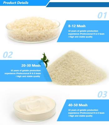 China White Halal Gelatin Powder Low Ash Content 2.0% for sale