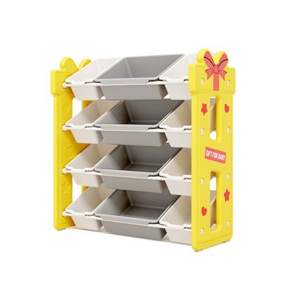 China Children's toys storage shelf storage box home baby picture book multi-layer collated storage cabinet for children for sale