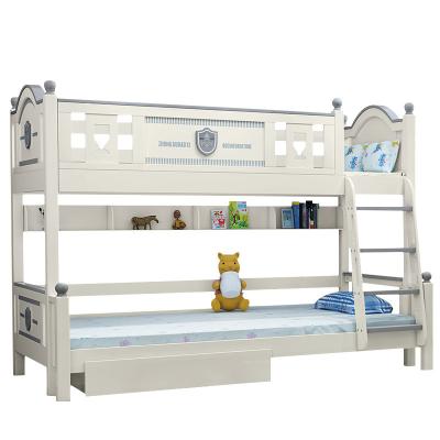 China Multi-Functional Solid Wooden Kids Bed Bunk Bunk Bed Combination Top Bed for Boys and Girls High and Low for sale