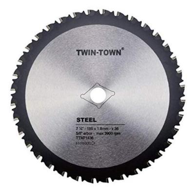 China 7-1/4-Inch 36 Tooth Steel TCT Saw Blade Steel Blade For Steel Cutting Wood for sale