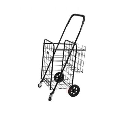 China 30KGS Folding Factory Customized Portable Folding Steel Wire Shopping Carts For Supermarket Steel Wire Folding Shopping Cart for sale