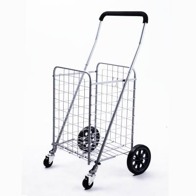 China 30KGS Factory Easy Folding Steel Wire Custom Portable Shopping Cart for Supermarkets for Family Use Universal Wire Car Wheel for sale