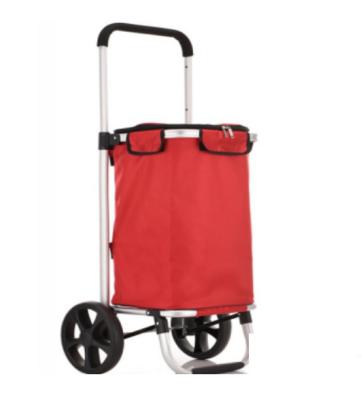 China Wholesale Folding Luggage Trolley Bag Supermarket Hand Cart Aluminum Portable Two Wheel Shopping Trolley for sale