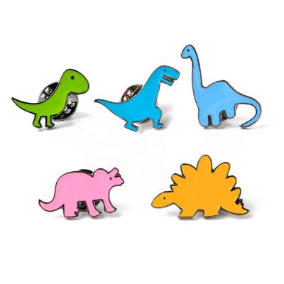 China Europe Cartoon 5 Dinosaur Lapel Pin Pins Cheap Wholesale Ready Stock To Accept Custom Carton Packing for sale