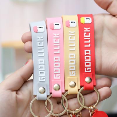 China Cheap Custom Cow Key Chain 3D Cartoon Eco-friendy Price Key Chain To Ring Rubber Pvc Cute for sale