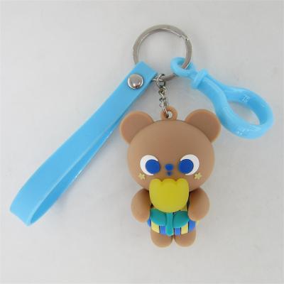 China Cheap Custom Key Chain Ring Rubber Pvc Cute Eco-friendy Price Cartoon 3D Keychain for sale