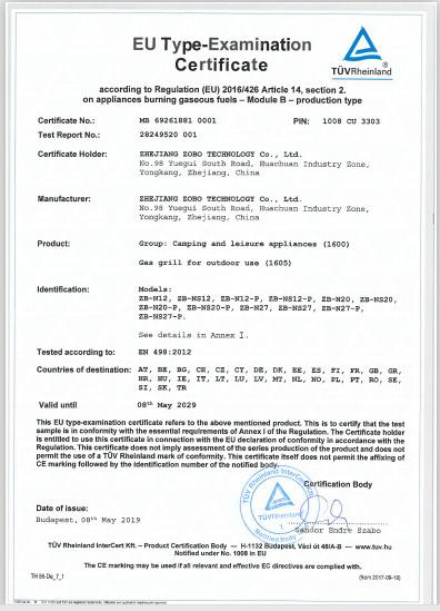 CE - Zhejiang Zobo Technology Co., Ltd.