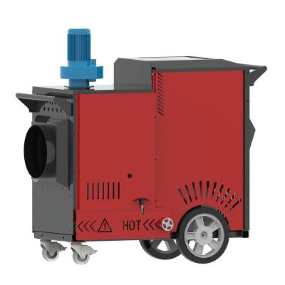 China Garment Shops Best Portable Mobile Industrial Wood Pellet Pool Electric Heater With Wheels for sale