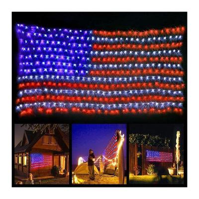 China Waterproof Christmas USA Independence Day String Light Family Reunions/Party Led American Flag String Light for sale